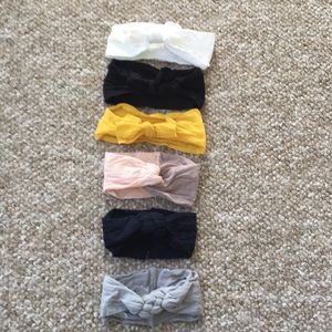 6 Baby Bling bows headband head wrap turban